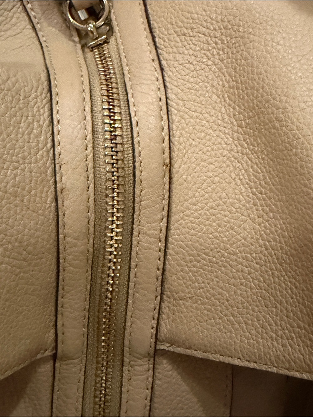 Coach Pebbled Leather Shoulder Hobo in Beige/Tan - Picture 9 of 11